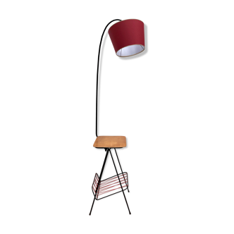Lamppost with vintage magazine rack
