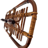 Bamboo and rattan coat rack Olaf von Bohr