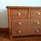Commode en rotin vintage 1970