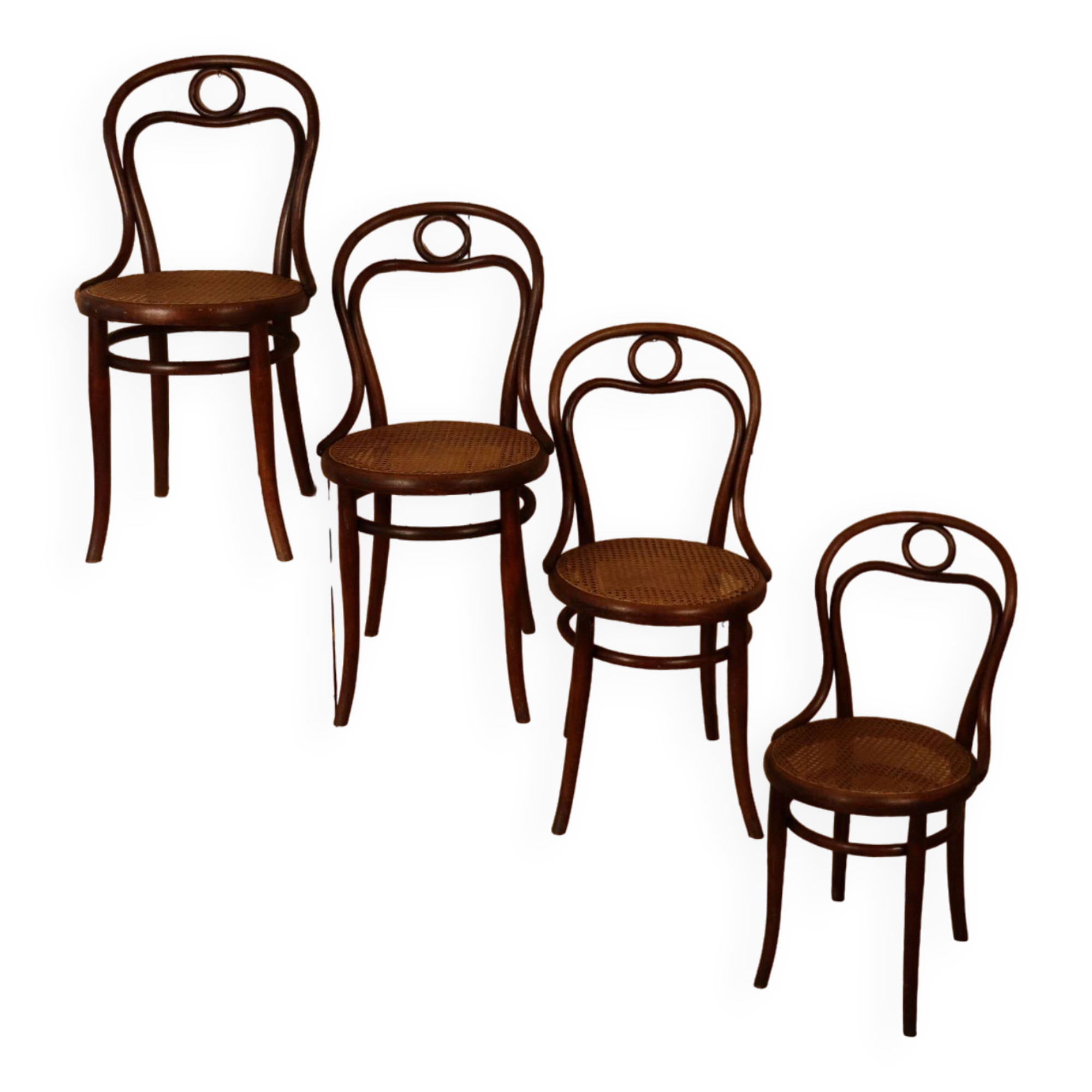 Set of 4 Thonet bistro chairs n°31
