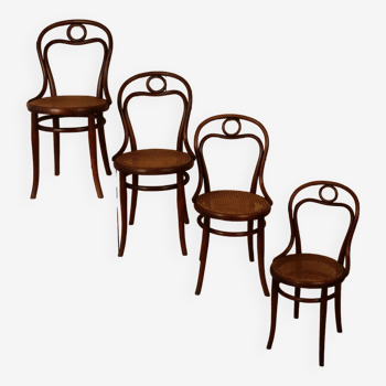 Set of 4 Thonet bistro chairs n°31