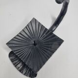 Art Deco wrought iron spade in the shape of Ginkgo Biloba leaf