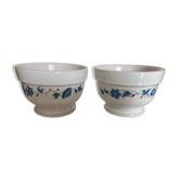 Lot of 2 bowls Ceramic decoration decor Moustiers G. F.