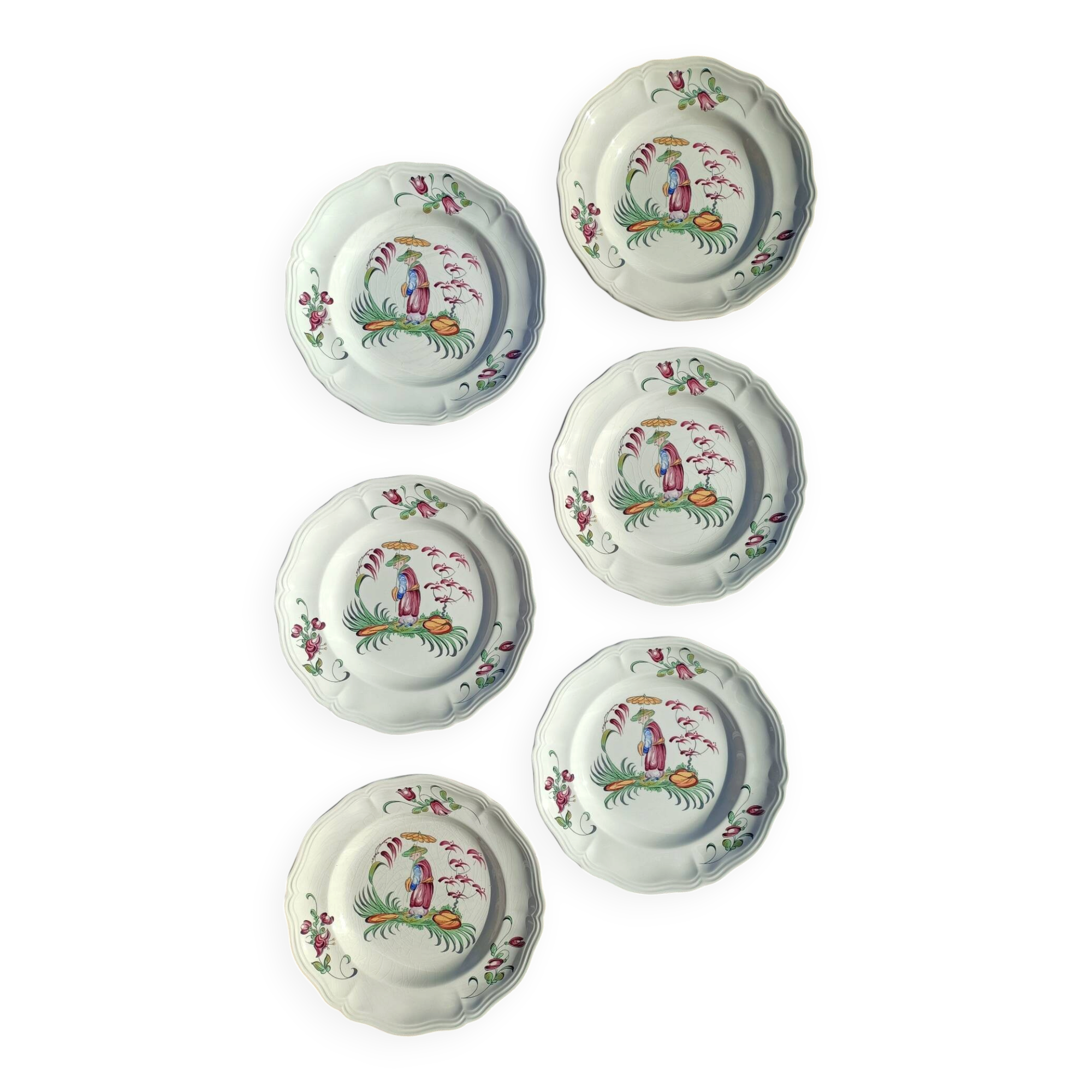 Set of plates x6 Longchamp