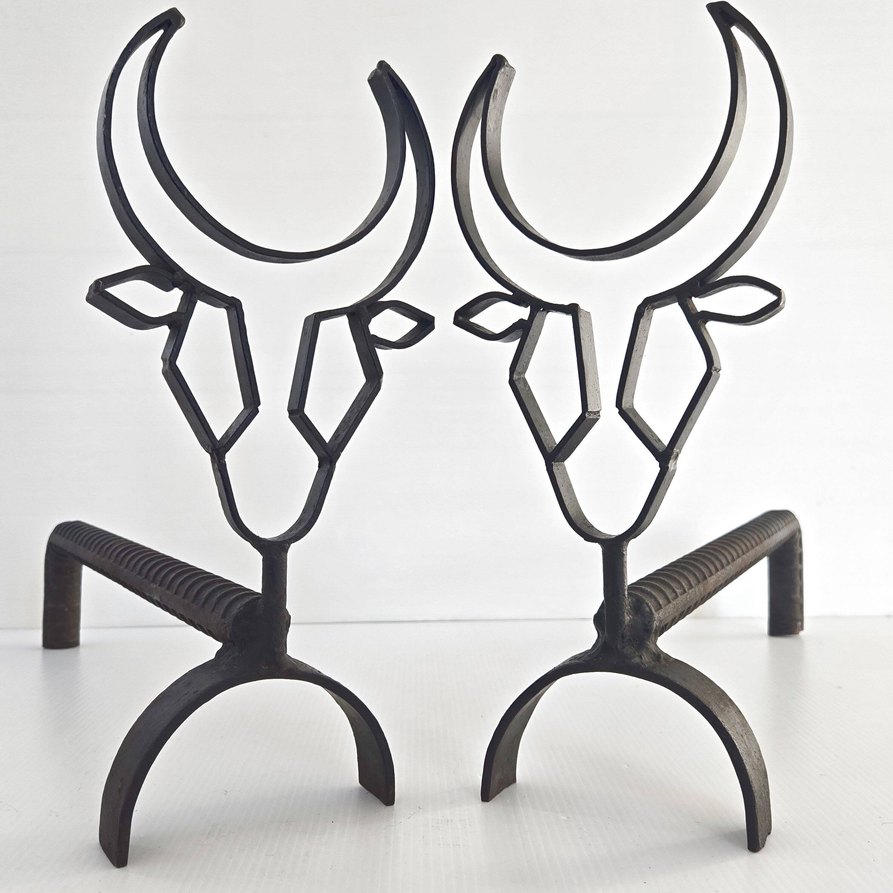 Pair of vintage 1960s andirons