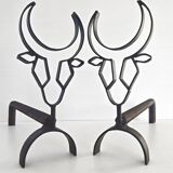 Pair of vintage 1960s andirons
