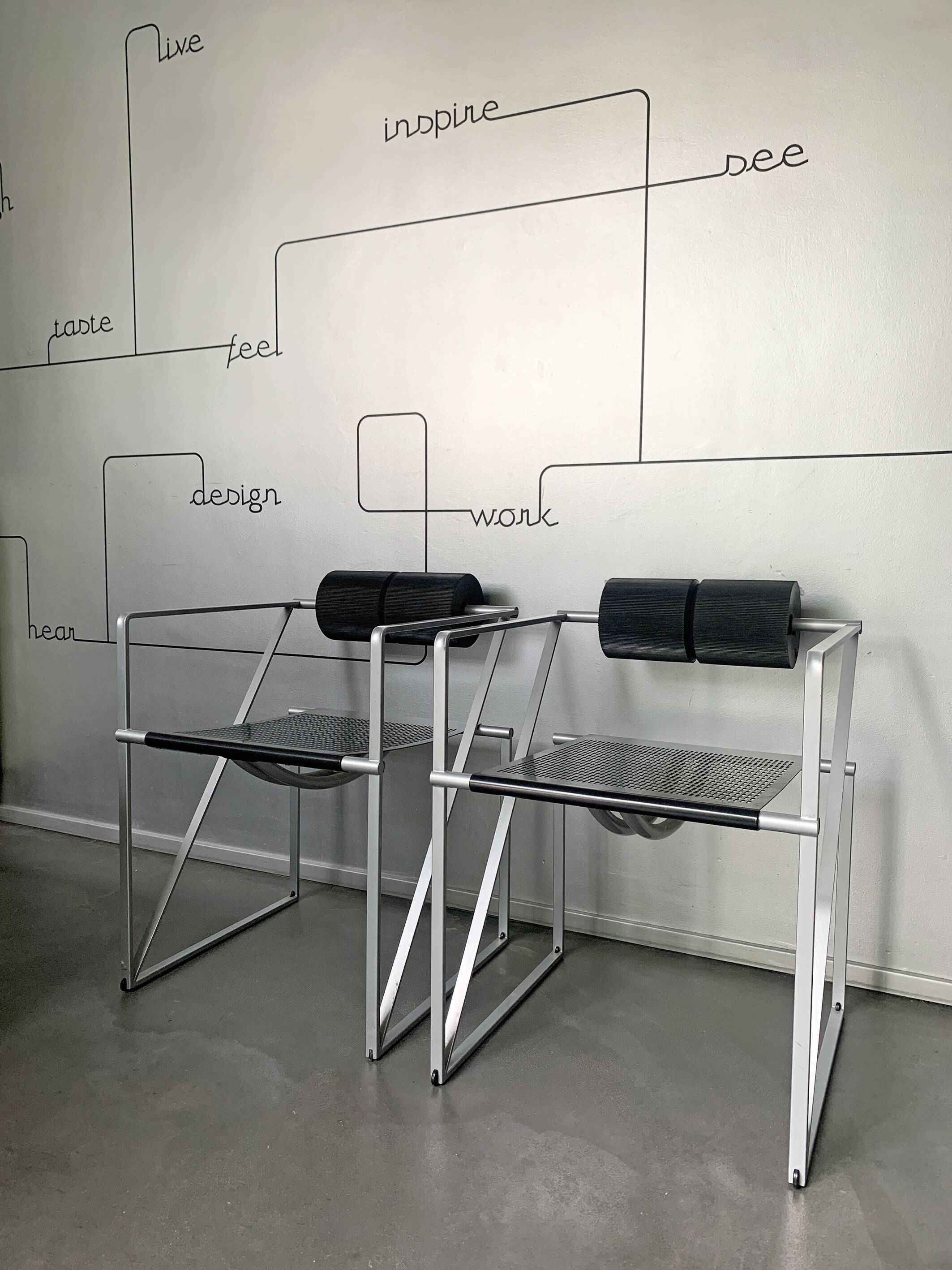 Pair of Seconda armchairs by Mario Botta for Alias, Postmodernism 1980s