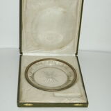 Crystal solid sterling silver plate