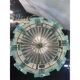 Sputnik Lantern Pendant in Transparent and Sanded Green-Whater Murano Glass