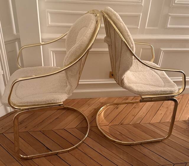 Pair of mid-century chairs designed by Gastone Rinaldi, Italy, 1970
