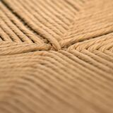 Odessa dining chairs set of 6, stained birchwood, Danish cord, 1970s