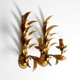 Pair of 1960s Italian gold-plated Florentine wall lamps