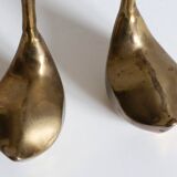 Pair of vintage brass swans