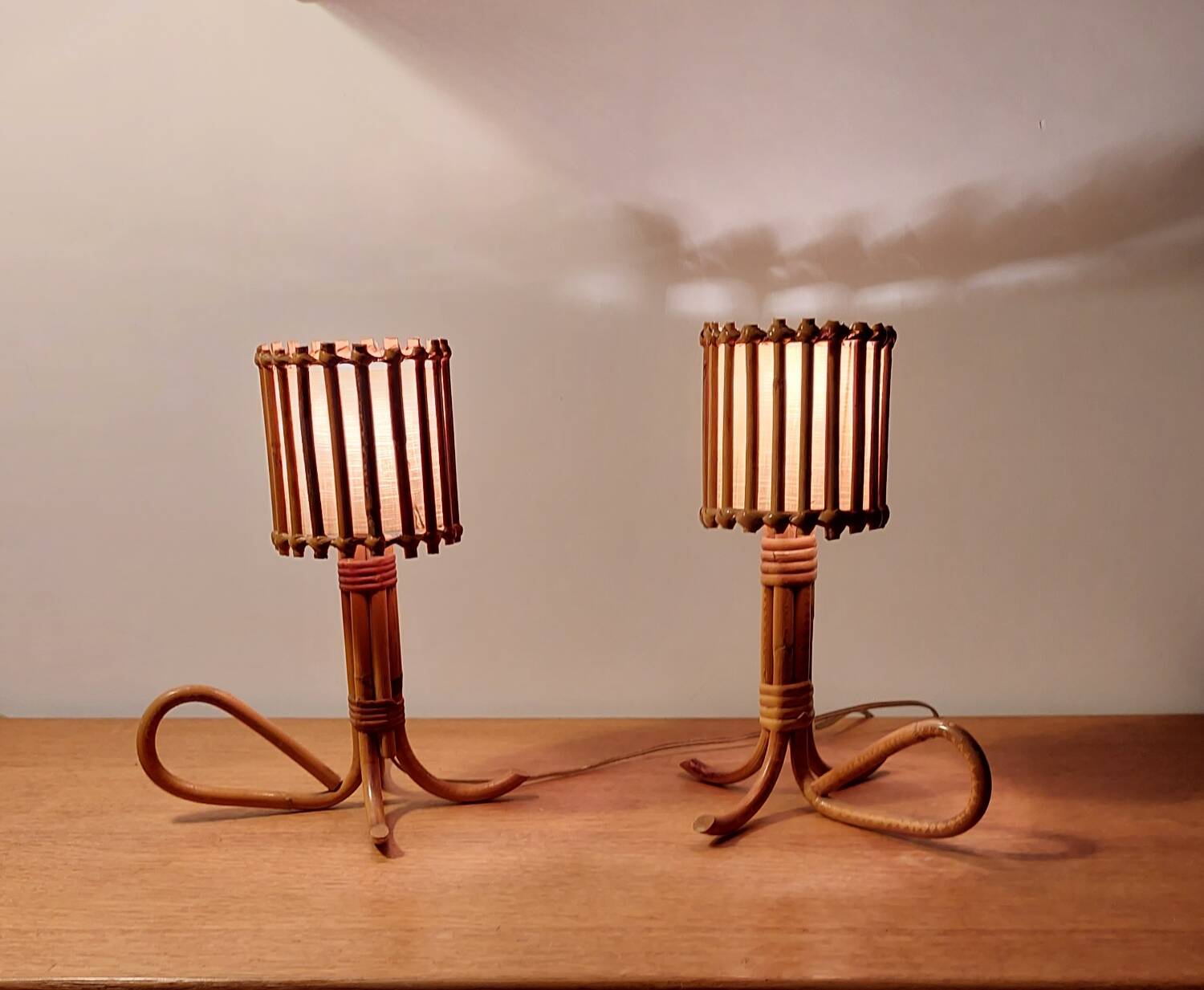 Rattan lamps LOUIS SOGNOT