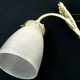 1930s Art Deco Wall Lamp Bronze / Brass Roses with Owl Decor