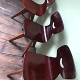Chaises vintage Smile de Adam Stegner, sièges anciens design