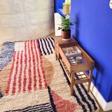 Béni Ouarain rug with stripes and geometric patterns