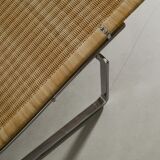 Chaise longue danoise vintage Poul Kjærholm "PK-24" en rotin, 1960