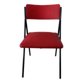 Geometric steel and skai design chair