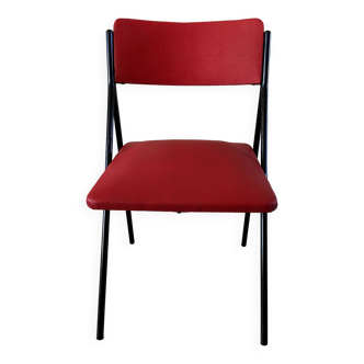 Geometric steel and skai design chair