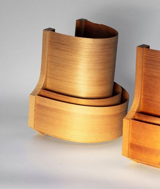 Four wall sconces in pine veneer model 4408 by Translandia - Denmark 1970s.
