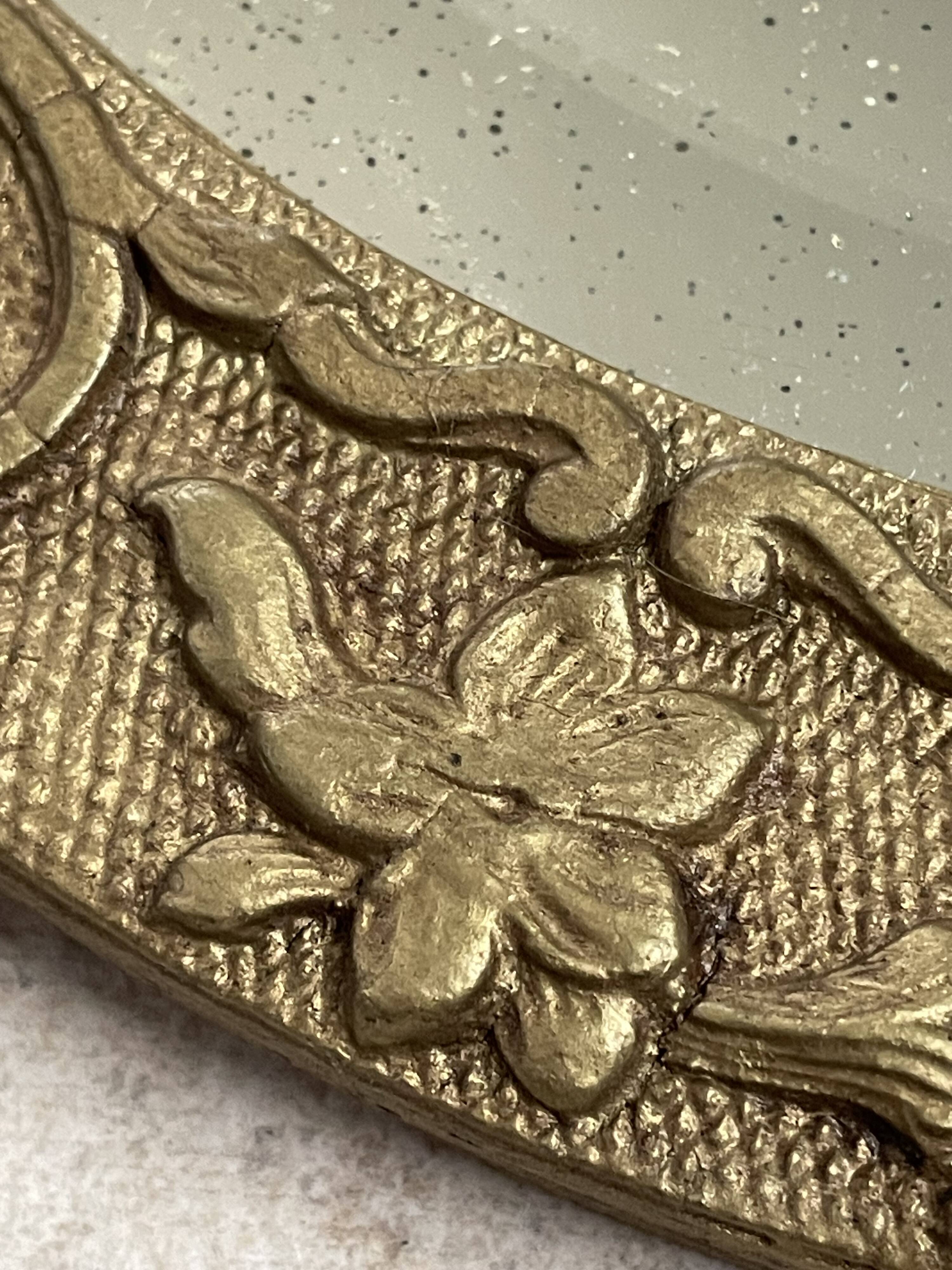 19th century beveled oval mirror