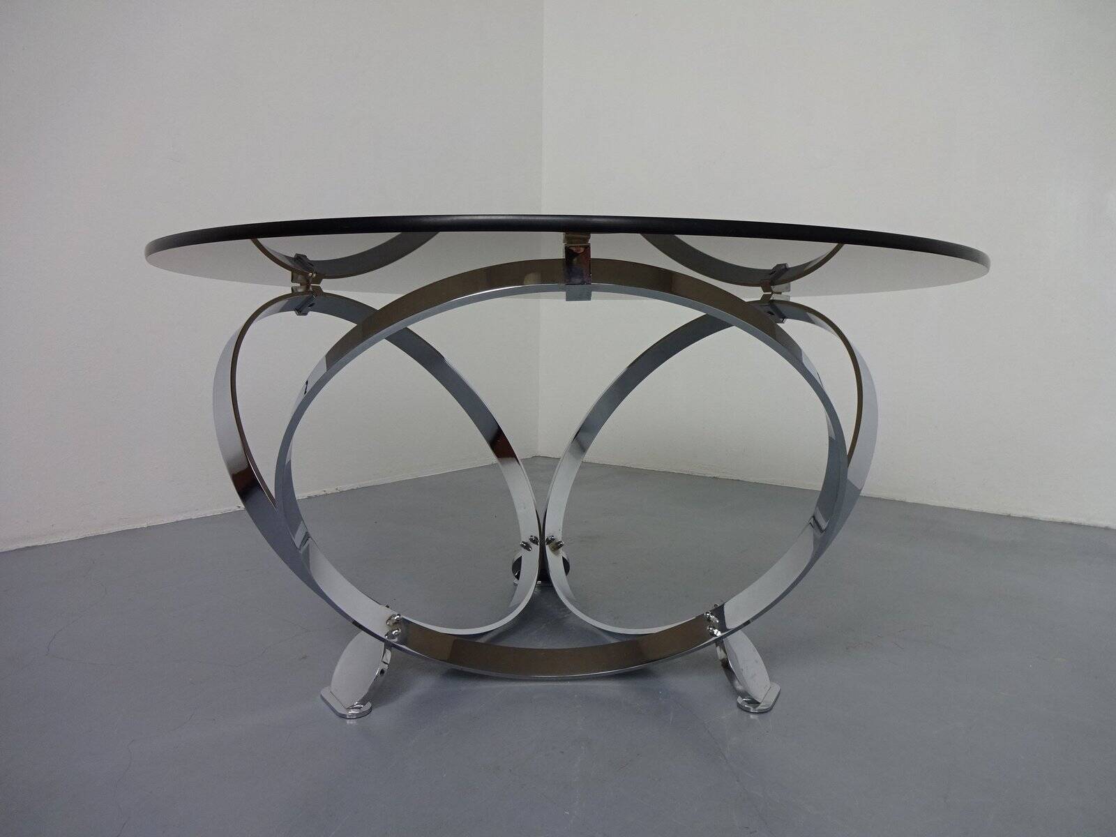 Space Age Glass Coffee Table by Knut Hesterberg for Ronald Schmitt, 1960s