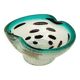 Murano glass catchall with silver inlays, Italy 1960.