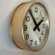 Gilded wall clock Brillié gold industrial pendulum station factory workshop 1960 26 cm