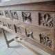 Antique Spanish hand-carved console table