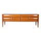 50s vintage sideboard sideboard in wood, brass and glass italian design