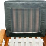 Vintage teak & leather stool arne wahl iversen