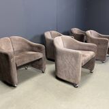 PS142 Easy Chairs by Eugenio Gerli for Tecno, 1970s - set of 5