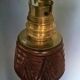 African sorghum spike lamp foot on five-faced base ~ hand carved ~ 1950s /1960