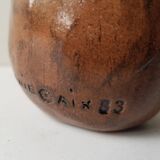 Ceramic owl sculpture, signed Nani in Aix in 1983
