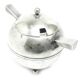 Postmodernist sugar bowl, silver-plated brass, Poland, 1950s
