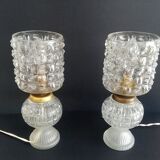 Pair of crystal lamps 1960