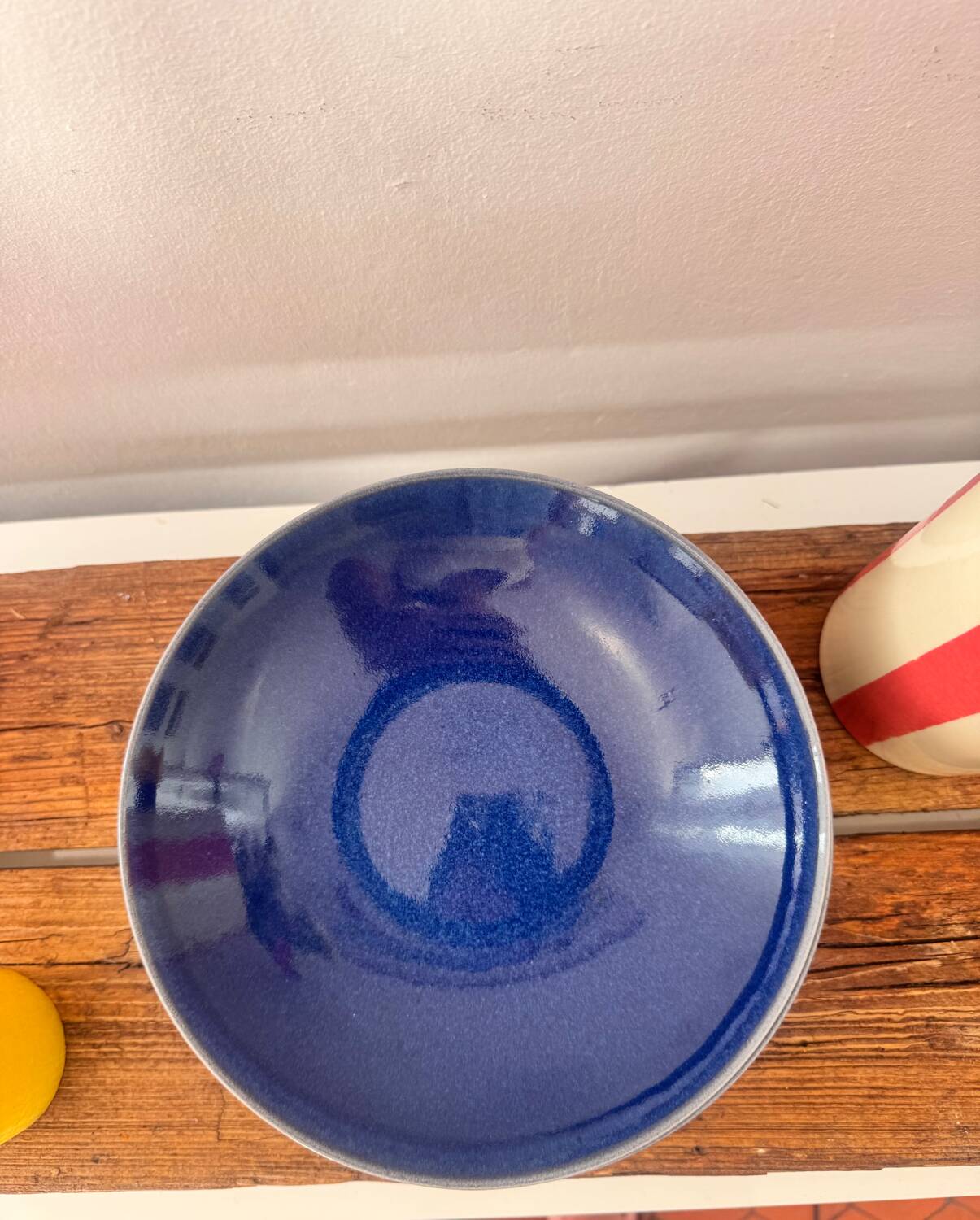 Lot de 6 assiettes creuses bleues