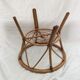 Table in rattan, bamboo and glass