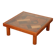 Square coffee table, handcrafted marquetry, 1985