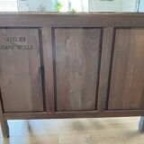 Curved patinated chest of drawers