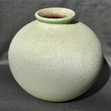 Ovoid vase in vermiculated ceramic art deco Sevres vinsare