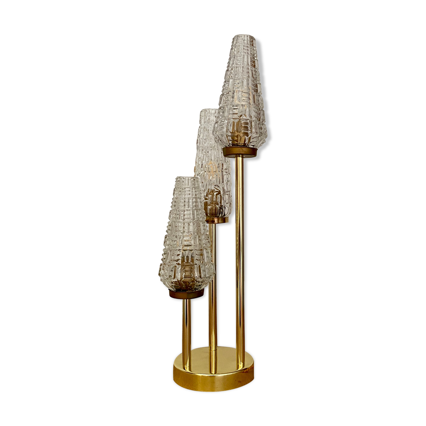 Table lamp troix lights vintage glass globes