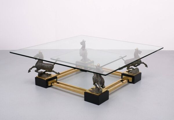 Maison Charles, Table Basse, ''Cheval Volant du Gansu'', années 1970, France