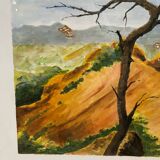 Ancienne peinture jean laville st germain roussillon + cadre bois