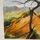 Old painting jean laville st germain roussillon + wooden frame