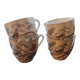 4 tasses anciennes – fin XIXᵉ, vers 1880–1900