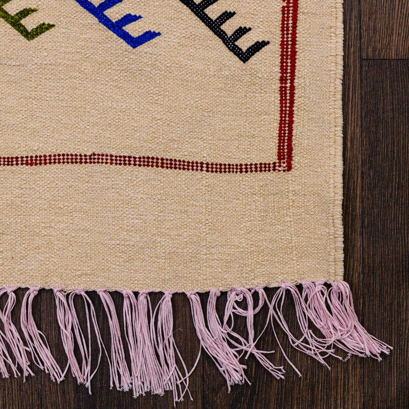 Bohemian cream Moroccan rug