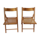 Duo de chaises pliantes cannées