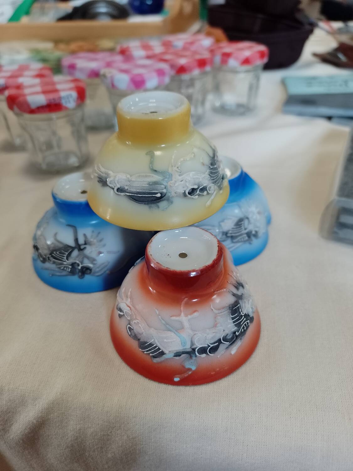 4 small glasses for brandy